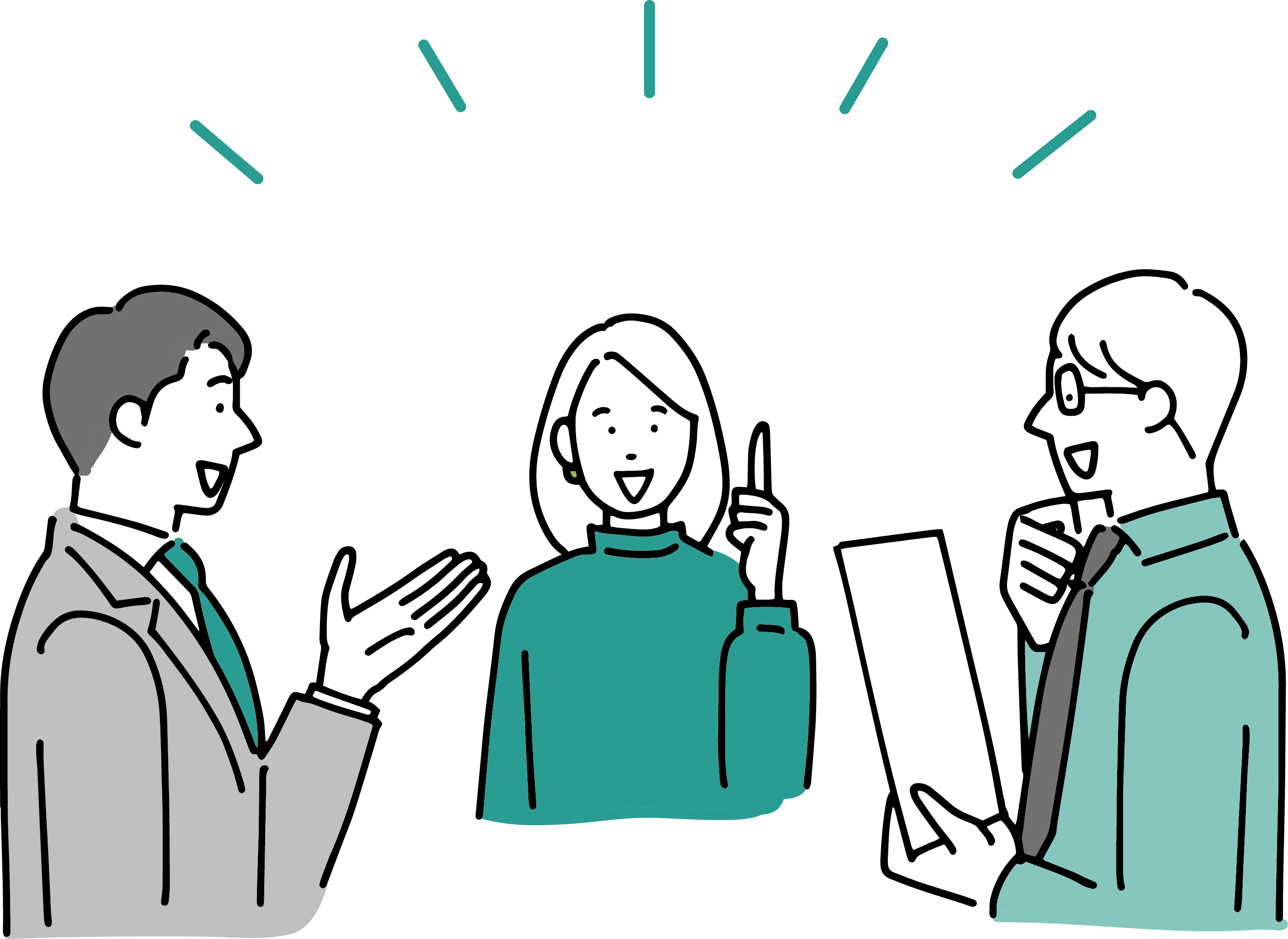 話し合っている社員3似ん