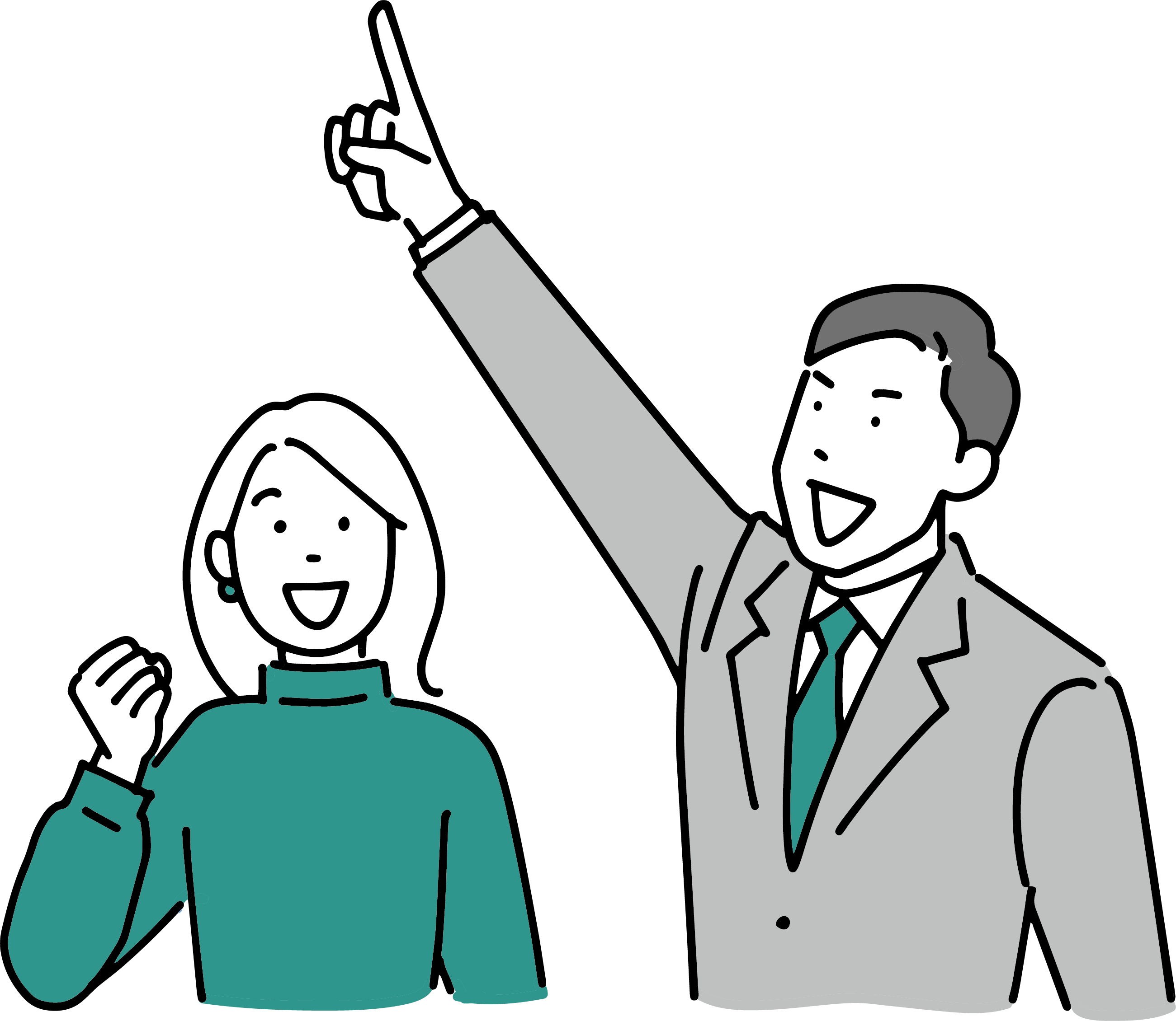 やる気がある2人の社員